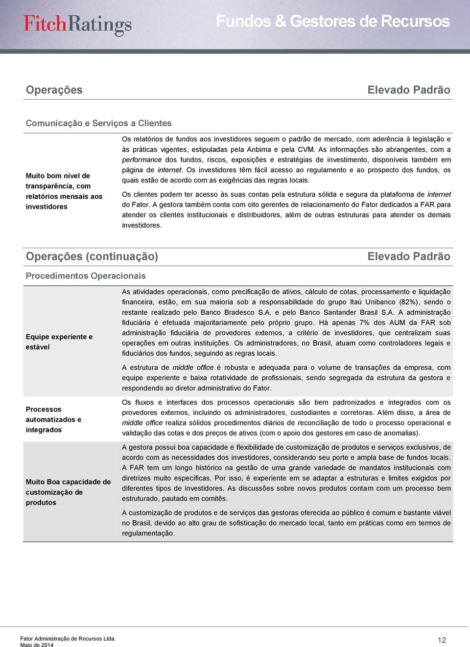 As informações são abrangentes, com a performance dos fundos, riscos, exposições e estratégias de investimento, disponíveis também em página de internet.