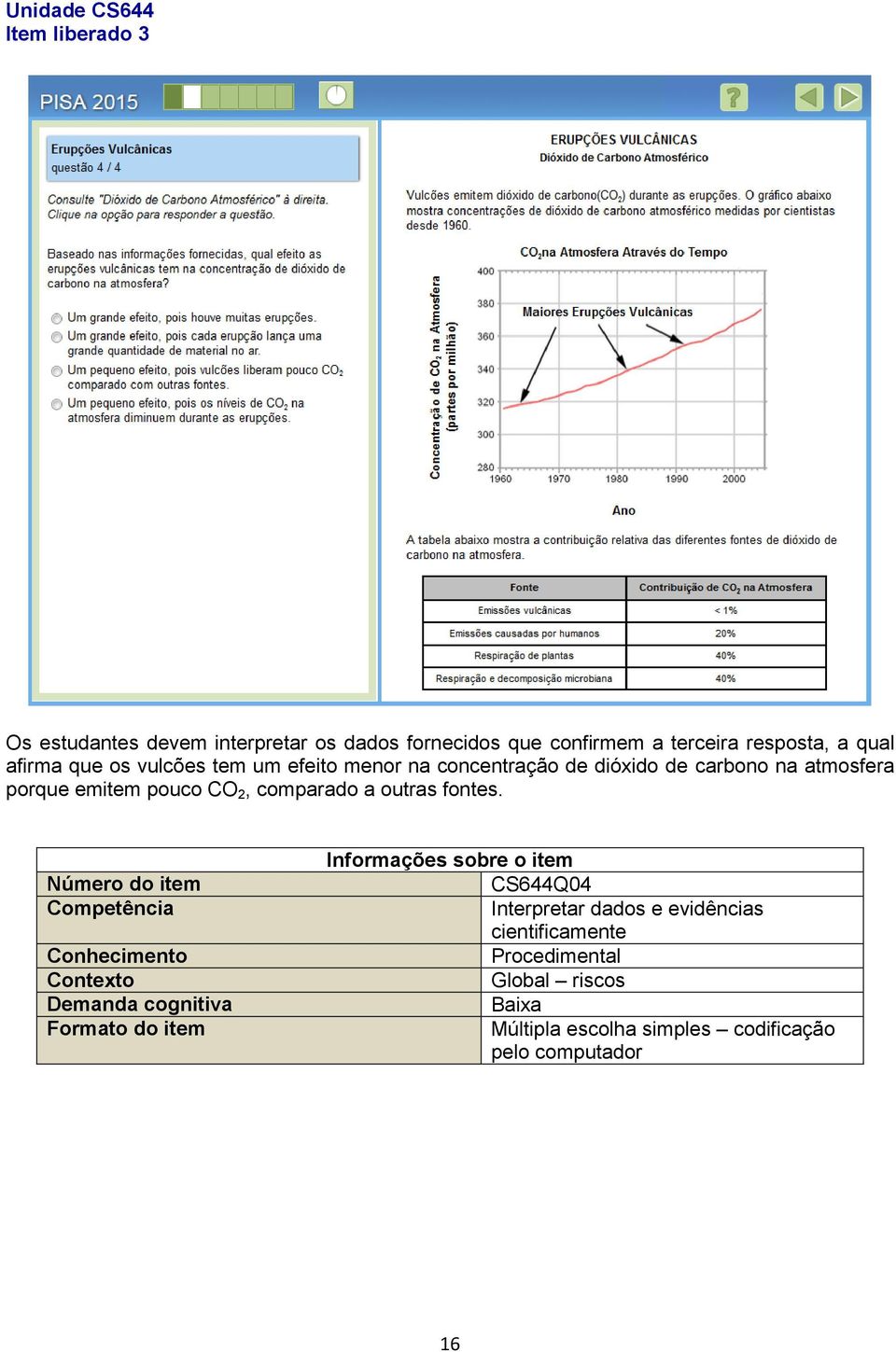 carbono na atmosfera porque emitem pouco CO 2, comparado a outras fontes.