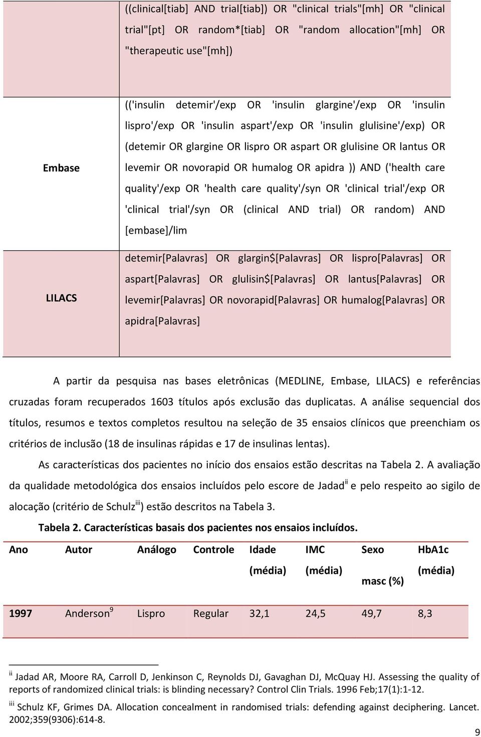 apidra )) AND ('health care quality'/exp OR 'health care quality'/syn OR 'clinical trial'/exp OR 'clinical trial'/syn OR (clinical AND trial) OR random) AND [embase]/lim detemir[palavras] OR