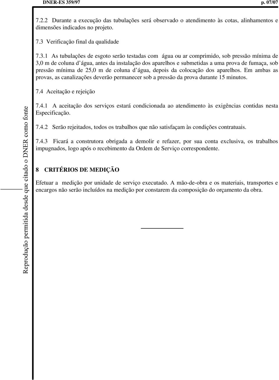 Verificação final da qualidade 7.3.