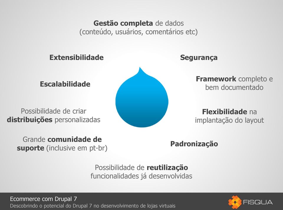 personalizadas Grande comunidade de suporte (inclusive em pt-br) Flexibilidade na