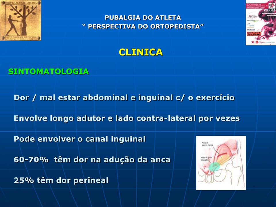 contra-lateral por vezes Pode envolver o canal