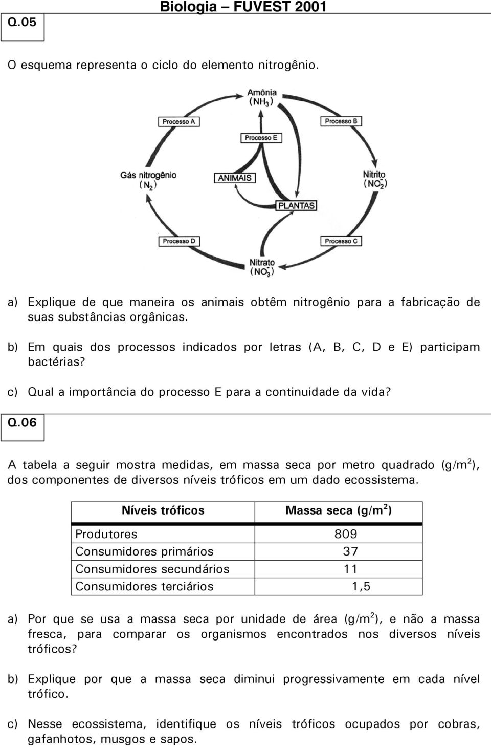 al a importância do processo E para a continuidade da vida? Q.