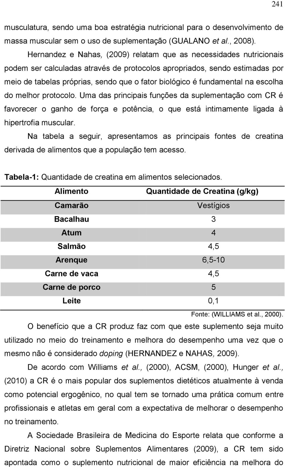 fundamental na escolha do melhor protocolo. Uma das principais funções da suplementação com CR é favorecer o ganho de força e potência, o que está intimamente ligada à hipertrofia muscular.