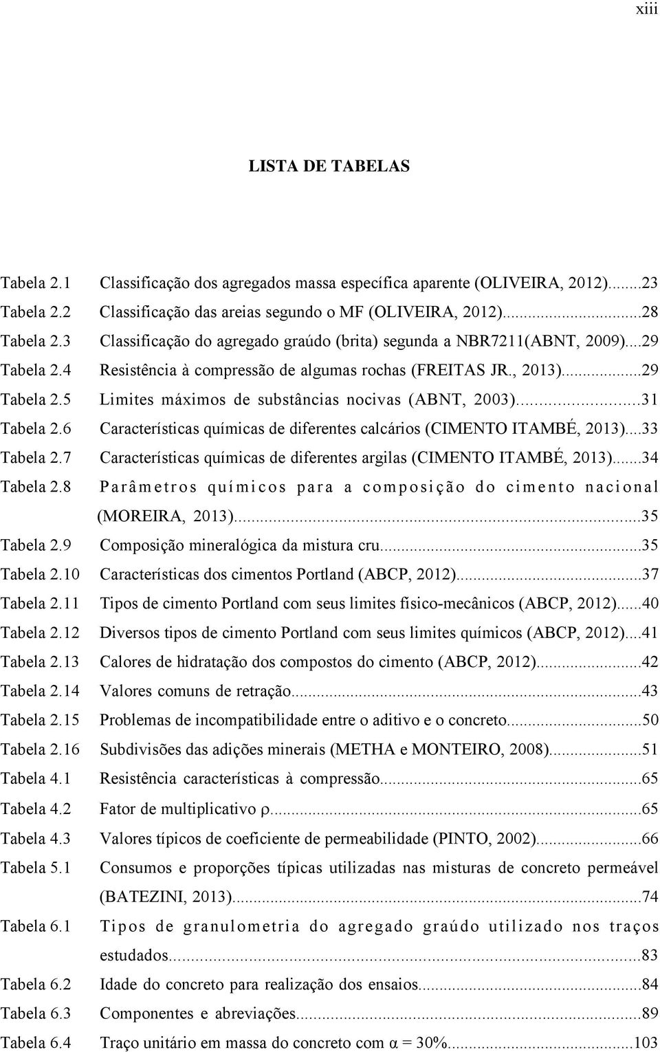 ..31 Tabela 2.6 Características químicas de diferentes calcários (CIMENTO ITAMBÉ, 2013)...33 Tabela 2.7 Características químicas de diferentes argilas (CIMENTO ITAMBÉ, 2013)...34 Tabela 2.