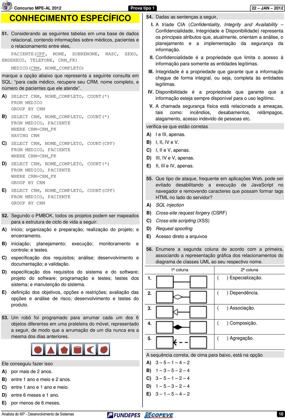 TELEFONE, CRM_FK) MEDICO(CRM, NOME_COMPLETO) marque a opção abaixo que representa a seguinte consulta em SQL: para cada médico, recupere seu CRM, nome completo, e número de pacientes que ele atende.