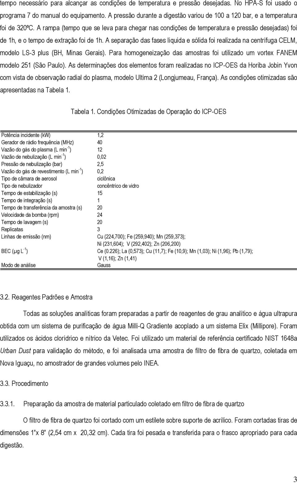 A rampa (tempo que se leva para chegar nas condições de temperatura e pressão desejadas) foi de 1h, e o tempo de extração foi de 1h.