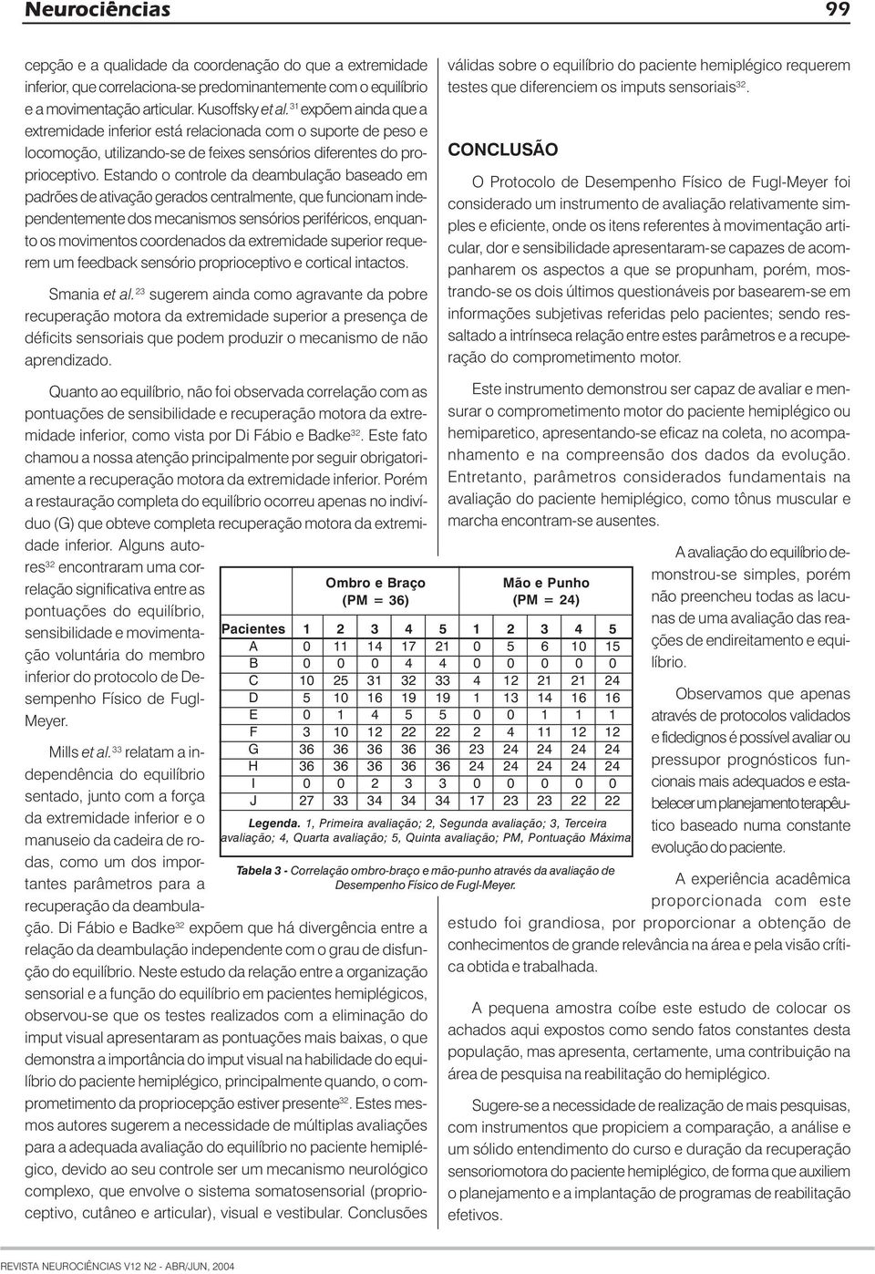 Estando o controle da deambulação baseado em padrões de ativação gerados centralmente, que funcionam independentemente dos mecanismos sensórios periféricos, enquanto os movimentos coordenados da