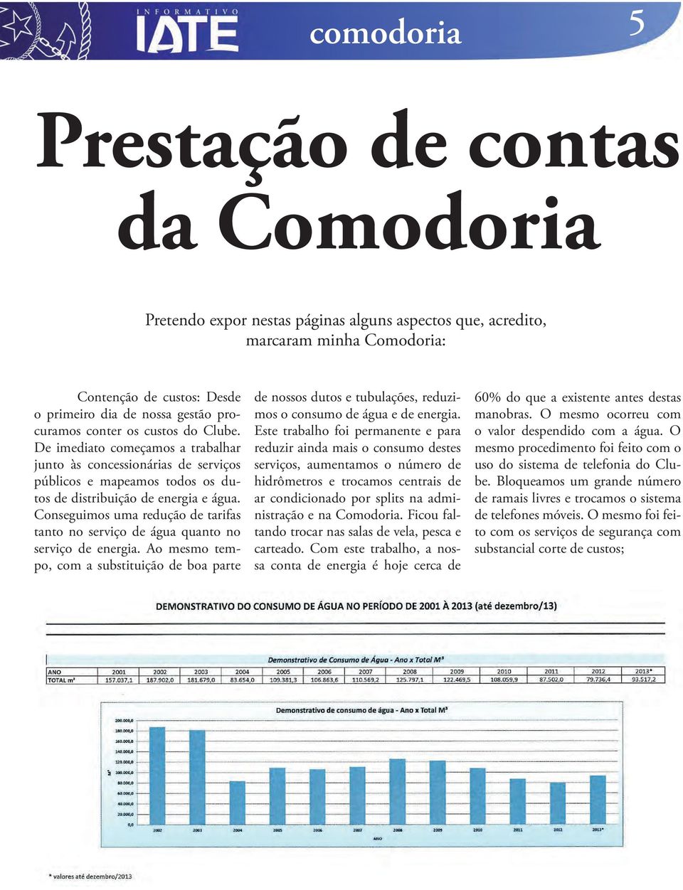 Conseguimos uma redução de tarifas tanto no serviço de água quanto no serviço de energia.