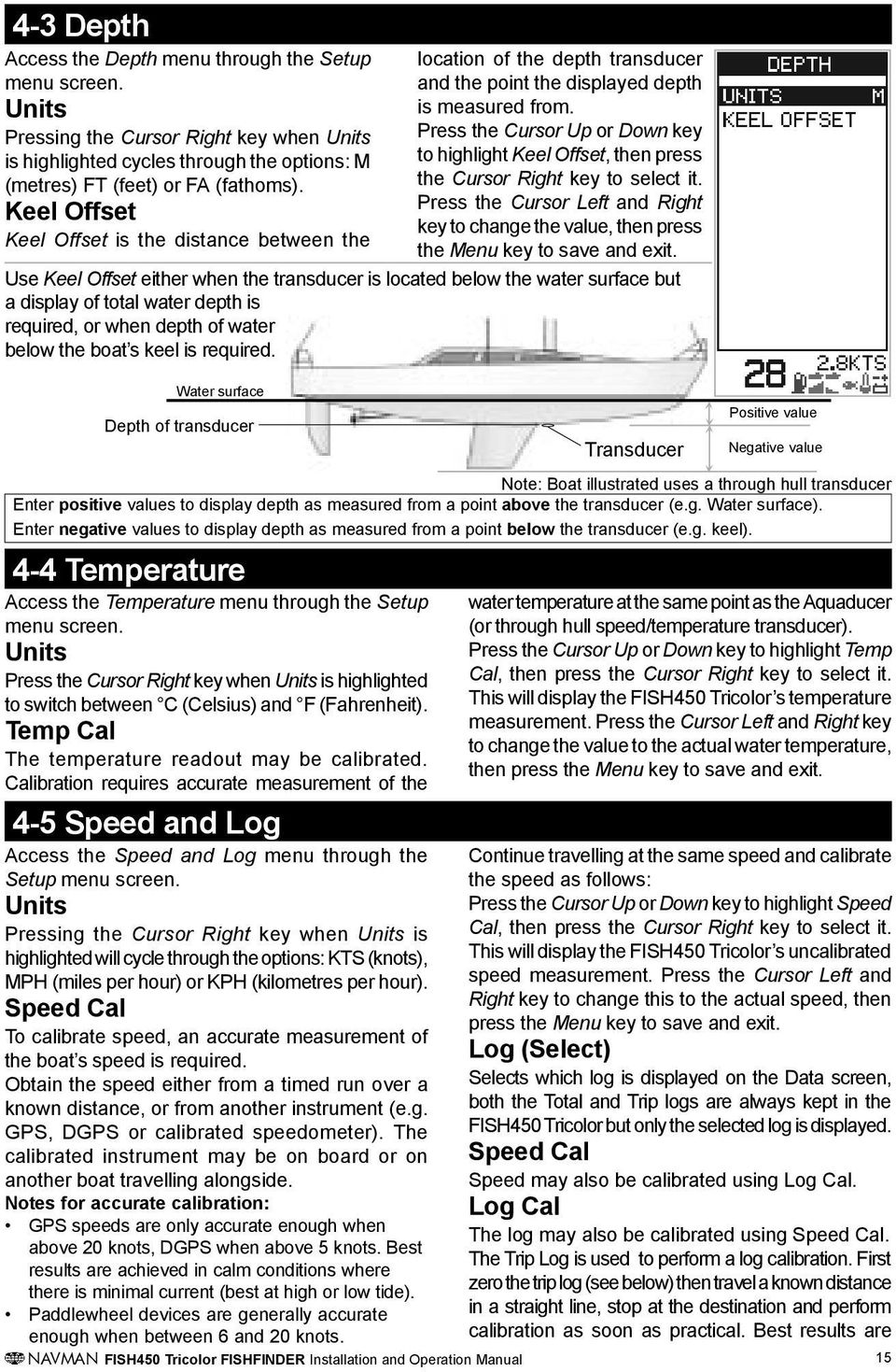 water below the boat s keel is required.