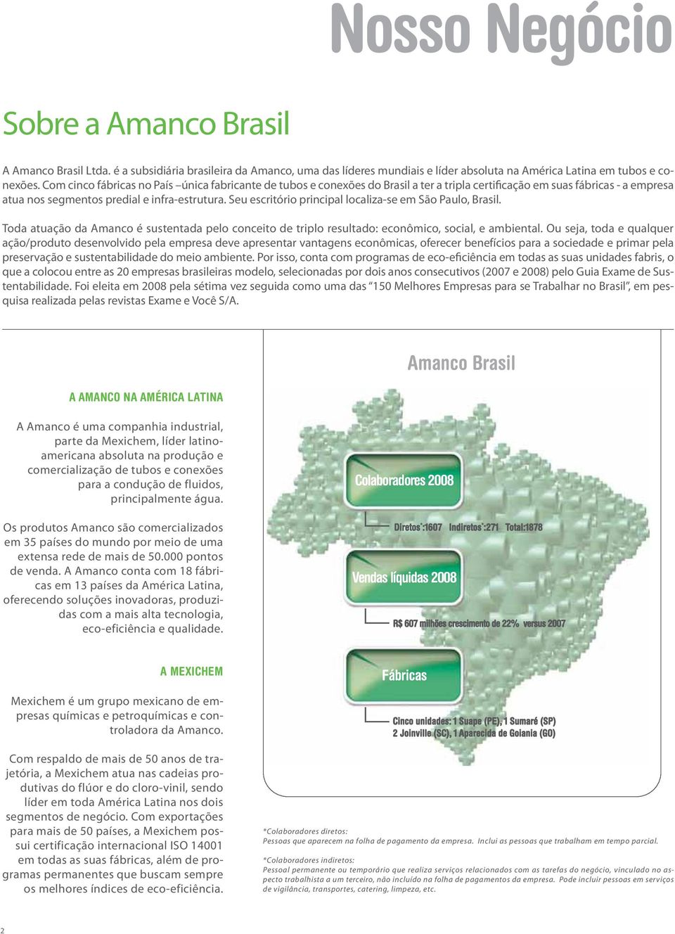 Seu escritório principal localiza-se em São Paulo, Brasil. Toda atuação da Amanco é sustentada pelo conceito de triplo resultado: econômico, social, e ambiental.