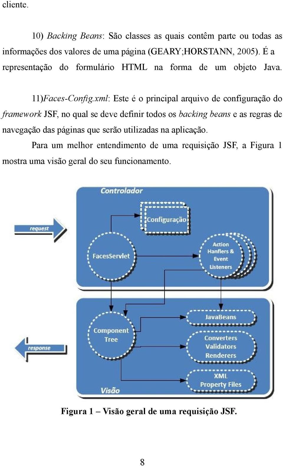 xml: Este é o principal arquivo de configuração do framework JSF, no qual se deve definir todos os backing beans e as regras de navegação