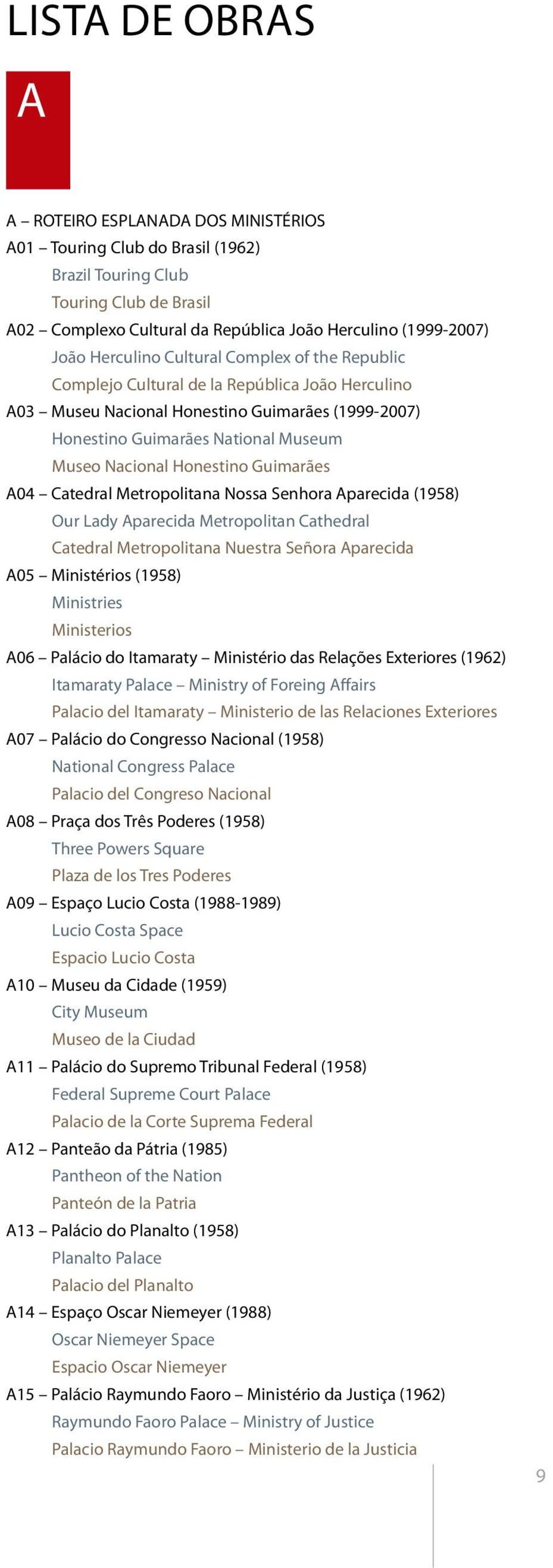 Honestino Guimarães A04 Catedral Metropolitana Nossa Senhora Aparecida (1958) Our Lady Aparecida Metropolitan Cathedral Catedral Metropolitana Nuestra Señora Aparecida A05 Ministérios (1958)