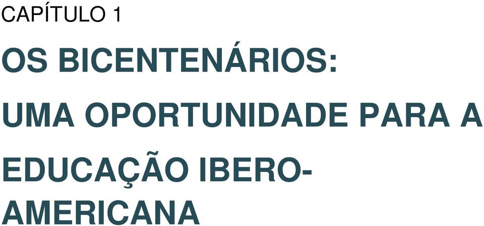 OPORTUNIDADE PARA A