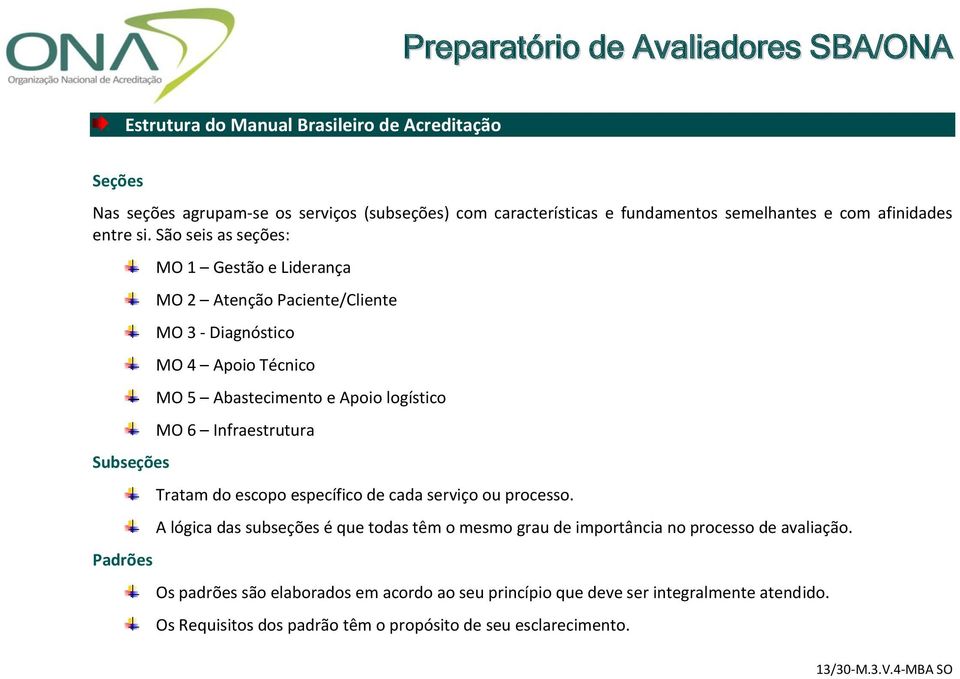 6 Infraestrutura Tratam do escopo específico de cada serviço ou processo. A lógica das subseções é que todas têm o mesmo grau de importância no processo de avaliação.