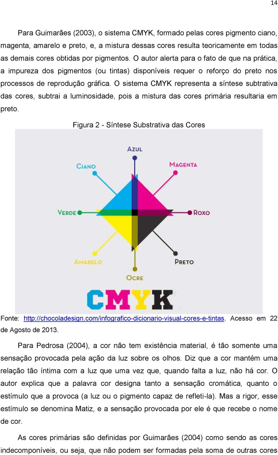 O sistema CMYK representa a síntese subtrativa das cores, subtrai a luminosidade, pois a mistura das cores primária resultaria em preto.