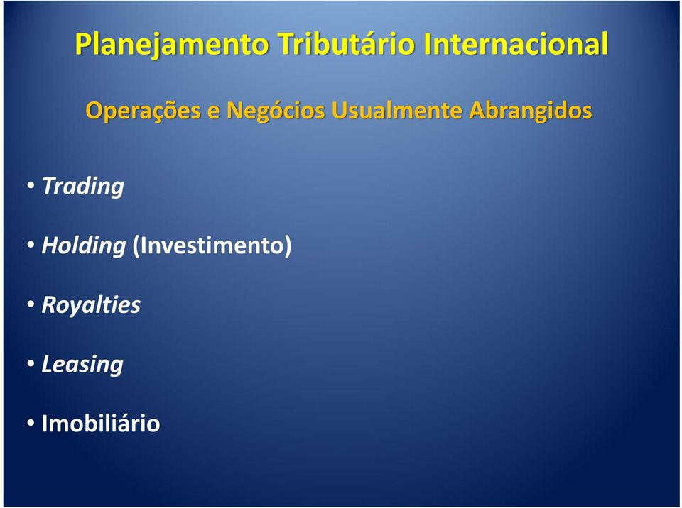 Usualmente Abrangidos Trading