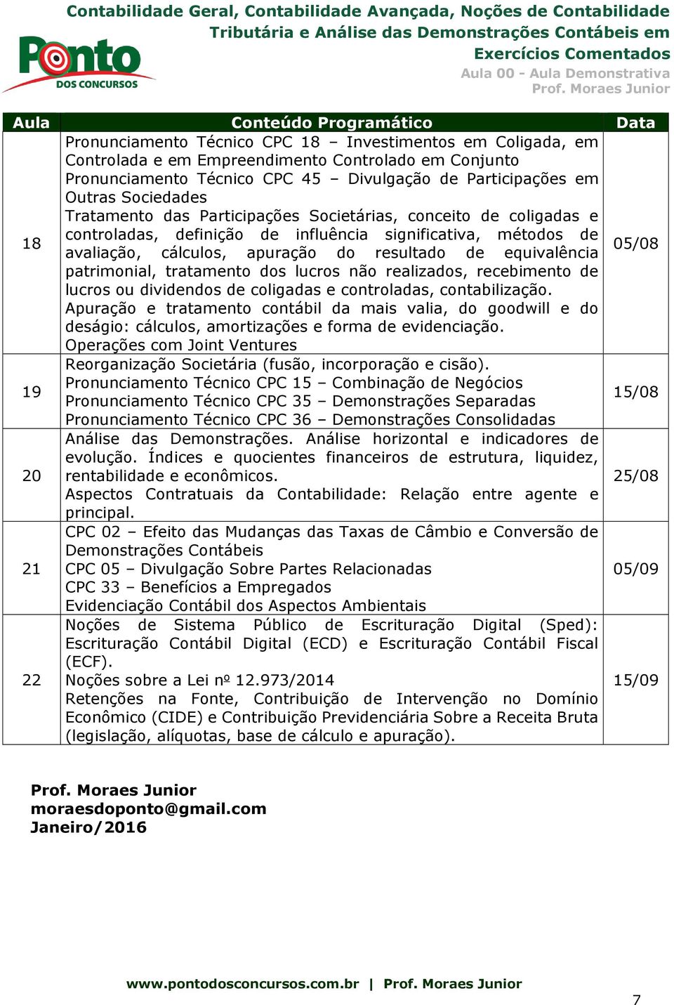 resultado de equivalência 05/08 patrimonial, tratamento dos lucros não realizados, recebimento de lucros ou dividendos de coligadas e controladas, contabilização.