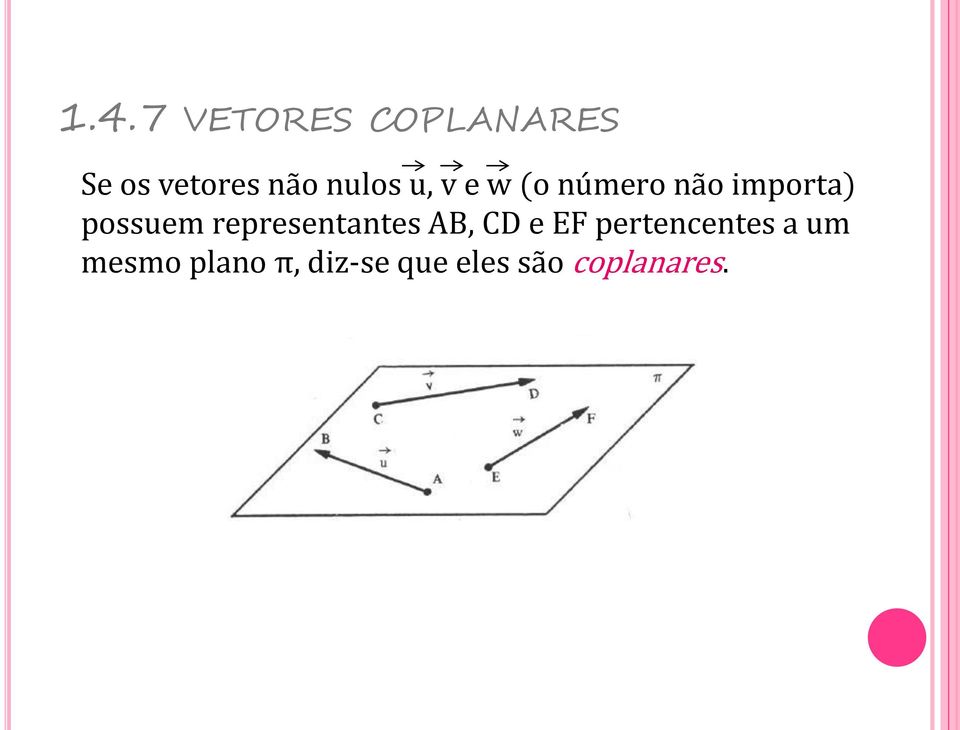 possuem representantes AB, CD e EF