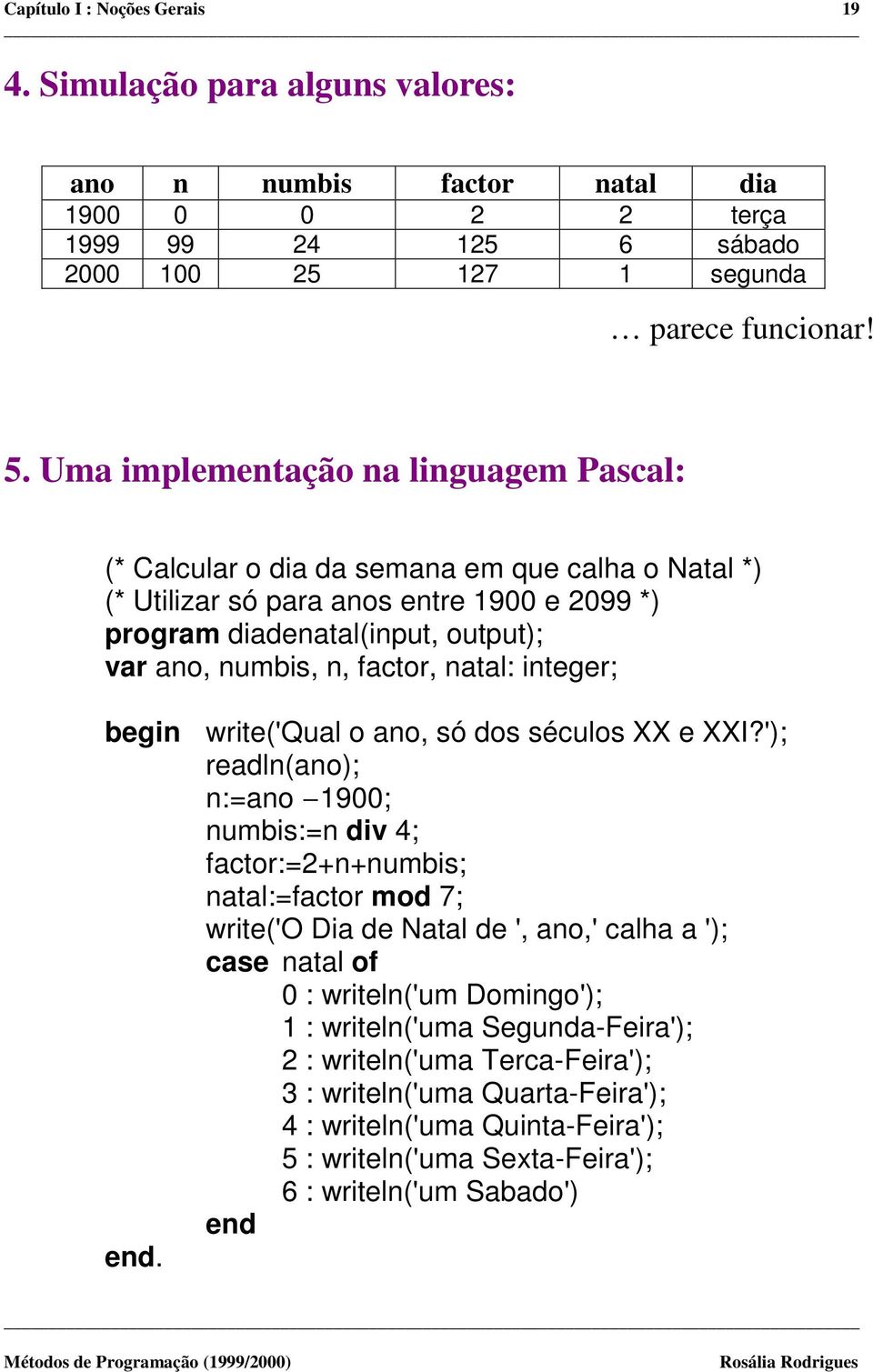 natal: integer; begin write('qual o ano, só dos séculos XX e XXI?