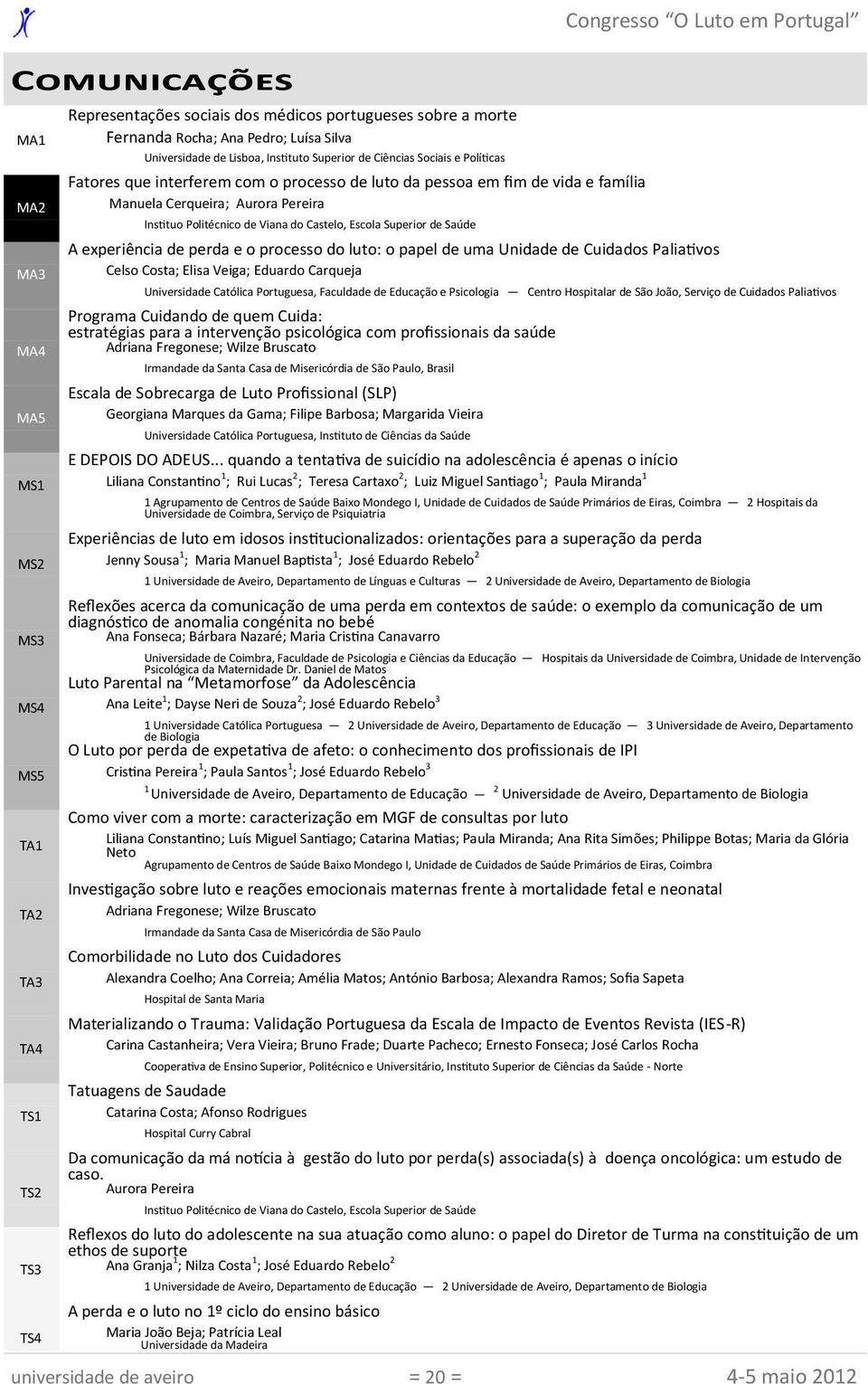 Congresso O Luto em Portugal A experiência de perda e o processo do luto: o papel de uma Unidade de Cuidados Paliativos Celso Costa; Elisa Veiga; Eduardo Carqueja Universidade Católica Portuguesa,