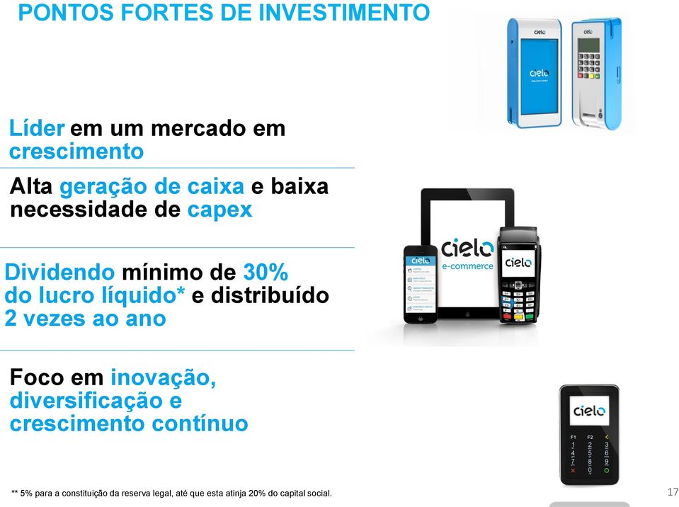 distribuído 2 vezes ao ano Foco em inovação, diversificação e crescimento contínuo