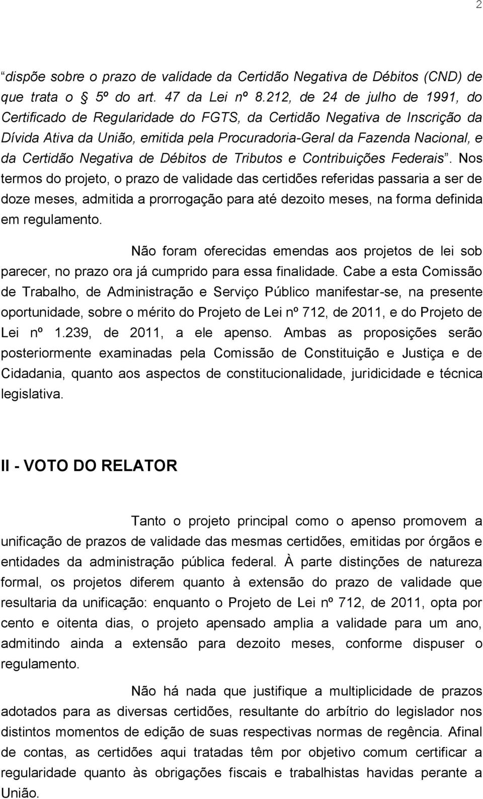 Negativa de Débitos de Tributos e Contribuições Federais.