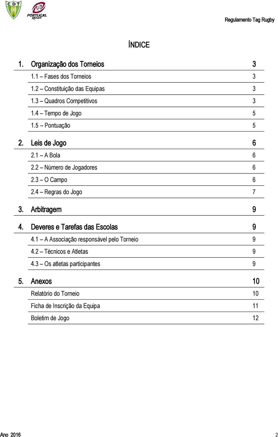 4 Regras do Jogo 7 3. Arbitragem 9 4. Deveres e Tarefas das Escolas 9 4.1 A Associação responsável pelo Torneio 9 4.