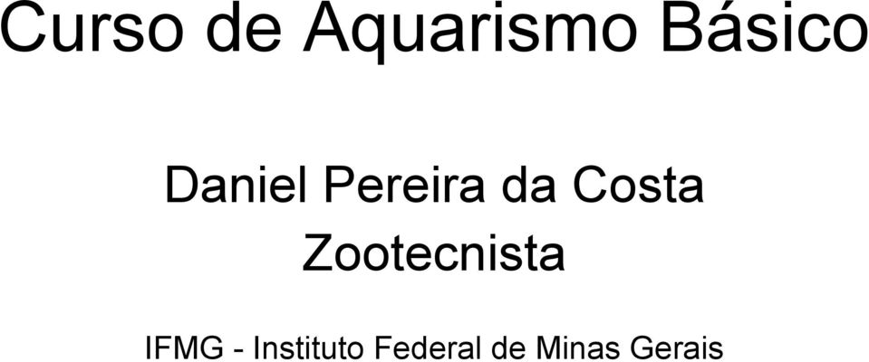 Zootecnista IFMG -