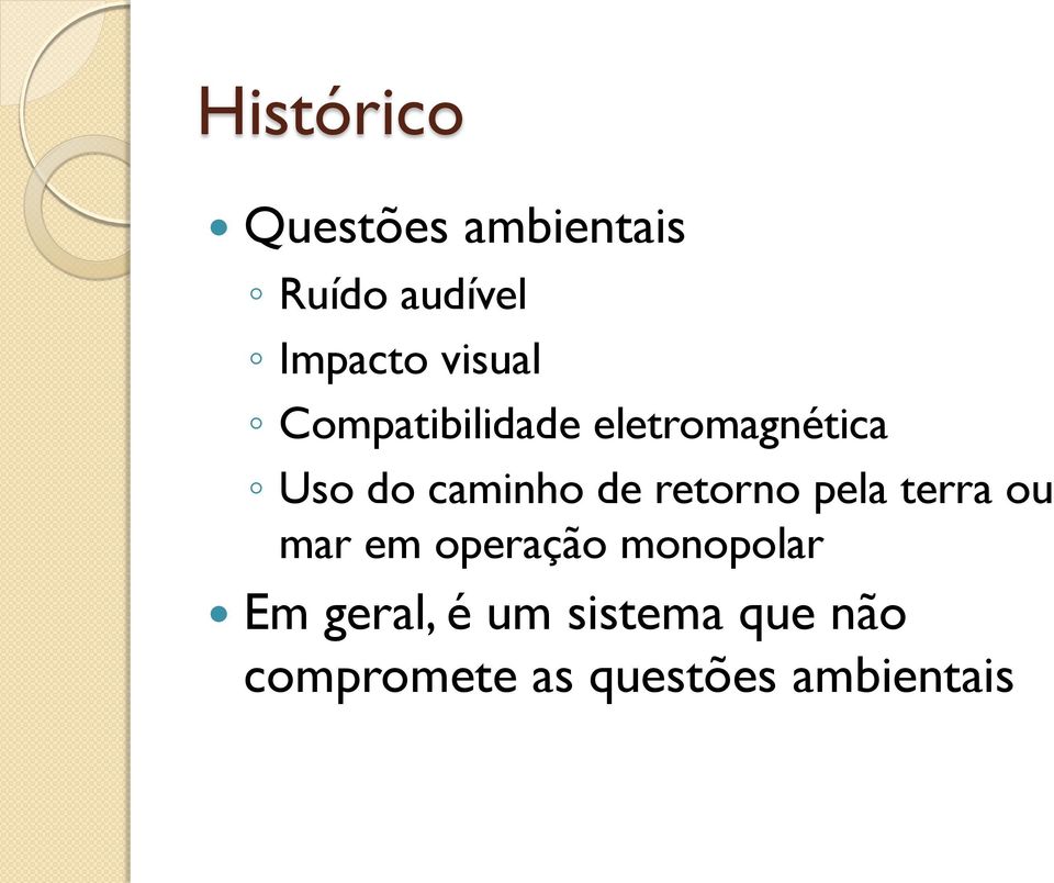 de retorno pela terra ou mar em operação monopolar Em