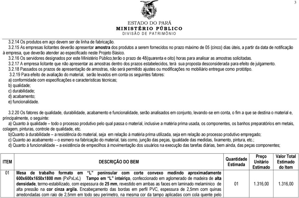 15 As empresas licitantes deverão apresentar amostra dos produtos a serem fornecidos no prazo máximo de 05 (cinco) dias úteis, a partir da data de notificação à empresa, que deverão atender ao