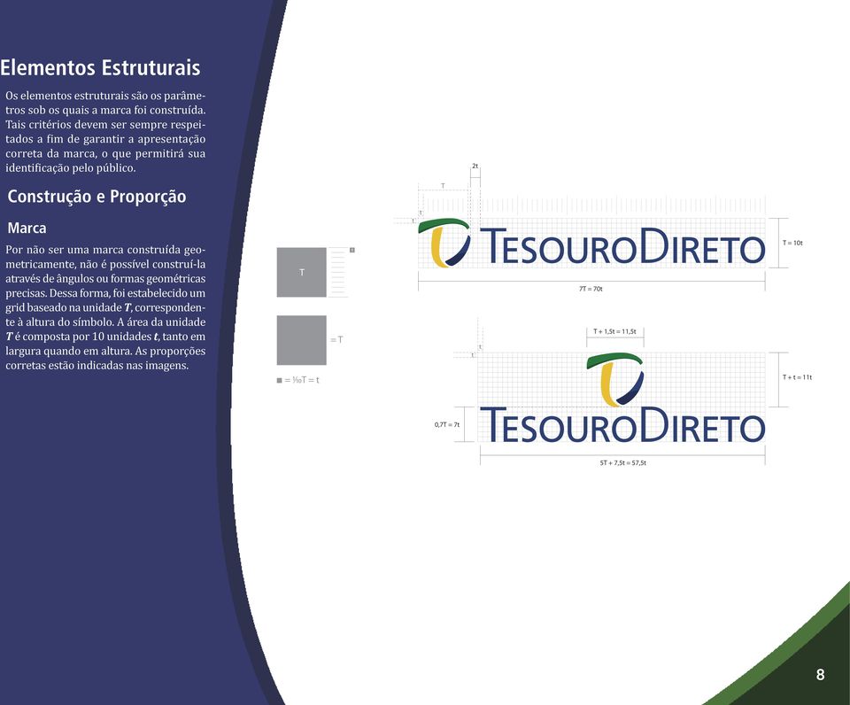 2t Construção e Proporção Marca Por não ser uma marca construída geometricamente, não é possível construí-la através de ângulos ou formas geométricas precisas.