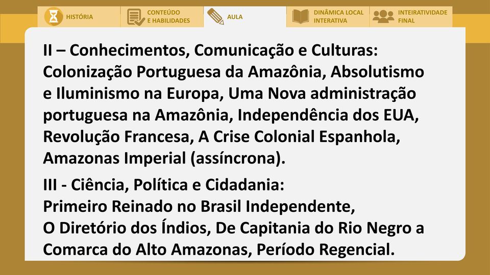 Colonial Espanhola, Amazonas Imperial (assíncrona).