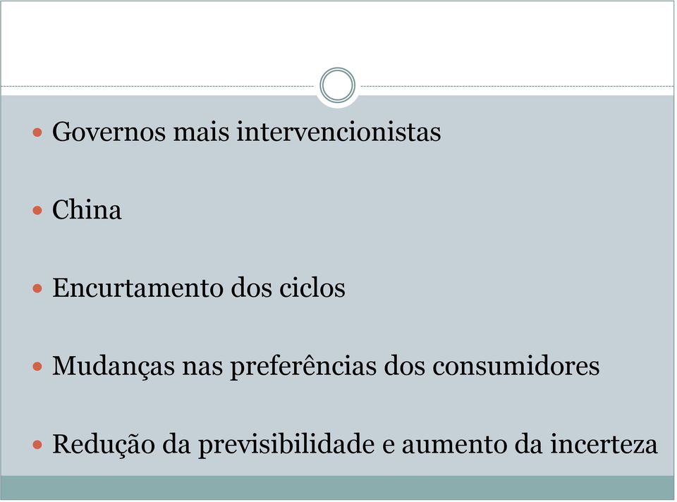 preferências dos consumidores Redução