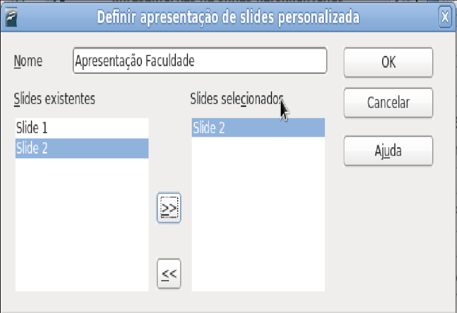 Este recurso vem facilitar sua tarefa, pois, lhe permite simplesmente nomear Apresentações Parciais, baseadas na apresentação principal, sem precisar criar apresentações praticamente idênticas.