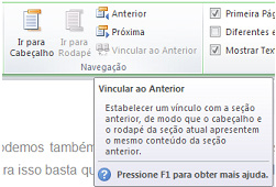 Ao clicar em Cabeçalho o Word disponibiliza algumas opções de caixas para que você possa digitar seu texto.