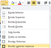 Estilos Esta opção é utilizada par aplicar, automaticamente um formato pré-definido a uma planilha selecionada.