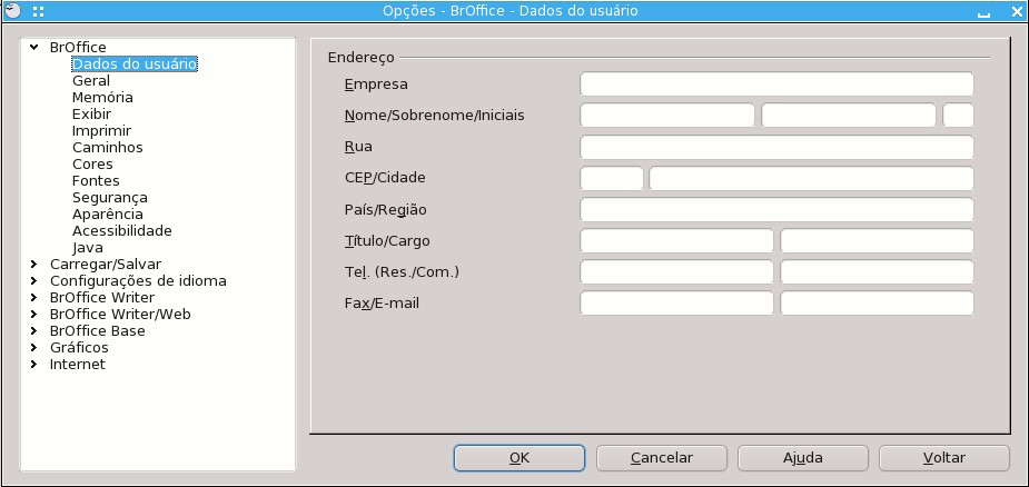 Filtros XML: Abre uma caixa de diálogo com o qual você pode criar, editar, apagar e testar filtros para importação e exportação, de arquivos XML. Este assunto, foge o alcance desse livro.