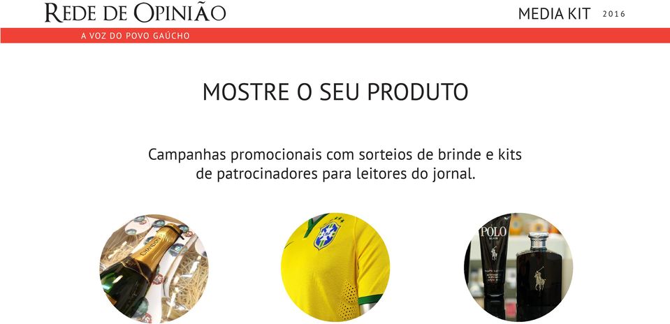 sorteios de brinde e kits de