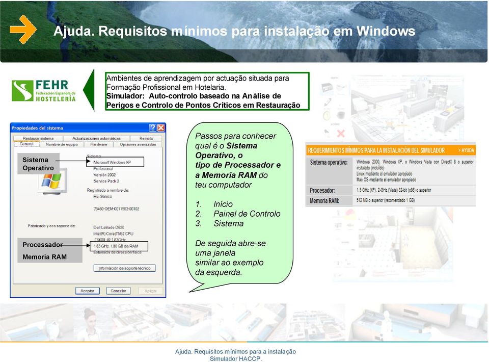 Memoria RAM do teu computador 1 Início 2 Painel de Controlo 3 Sistema