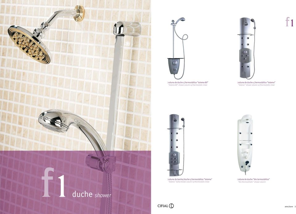 shower coluna de banho/duche c/termostática totema totema bath/shower column