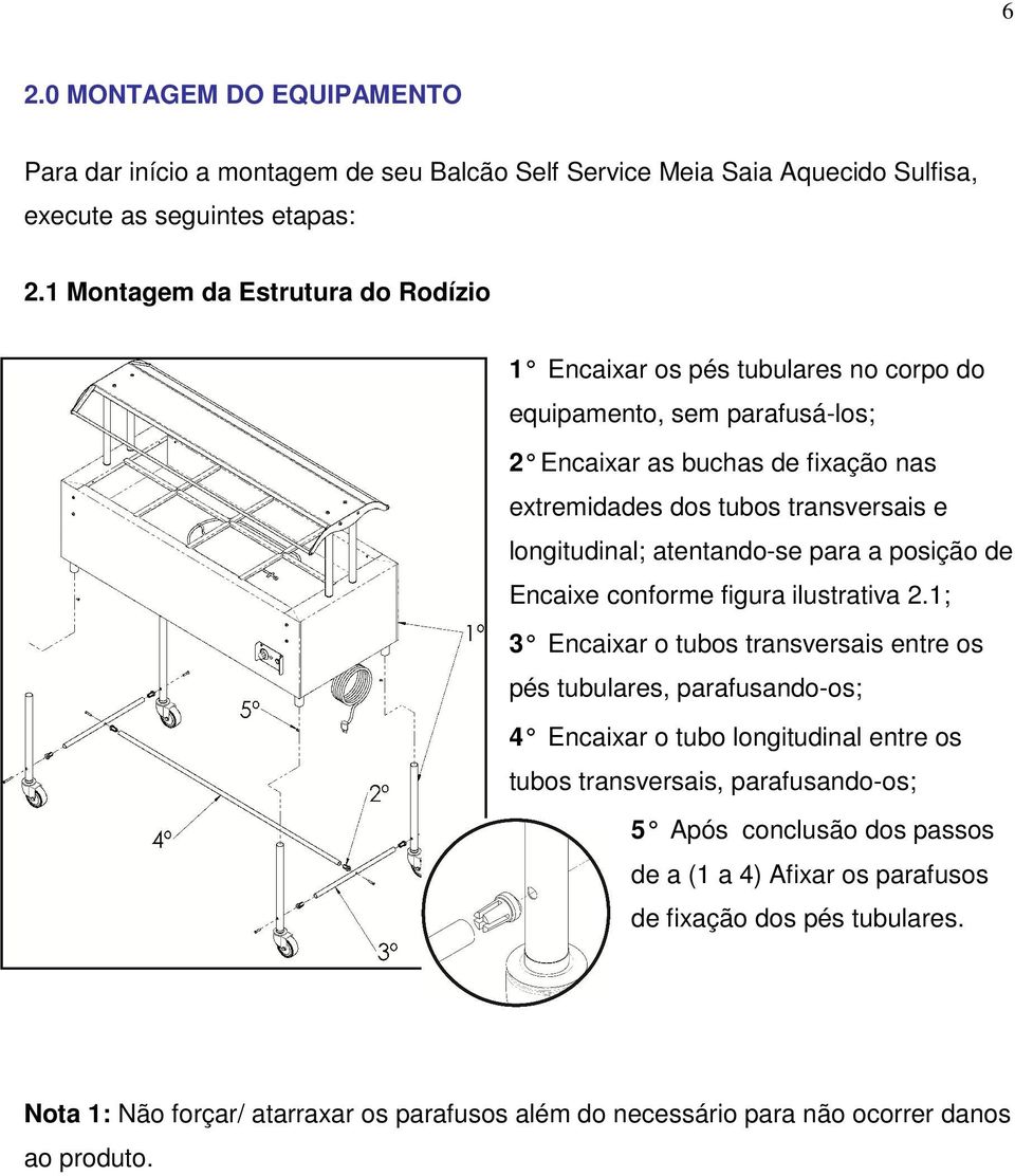 longitudinal; atentando-se para a posição de Encaixe conforme figura ilustrativa 2.