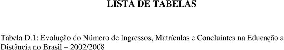 Ingressos, Matrículas e