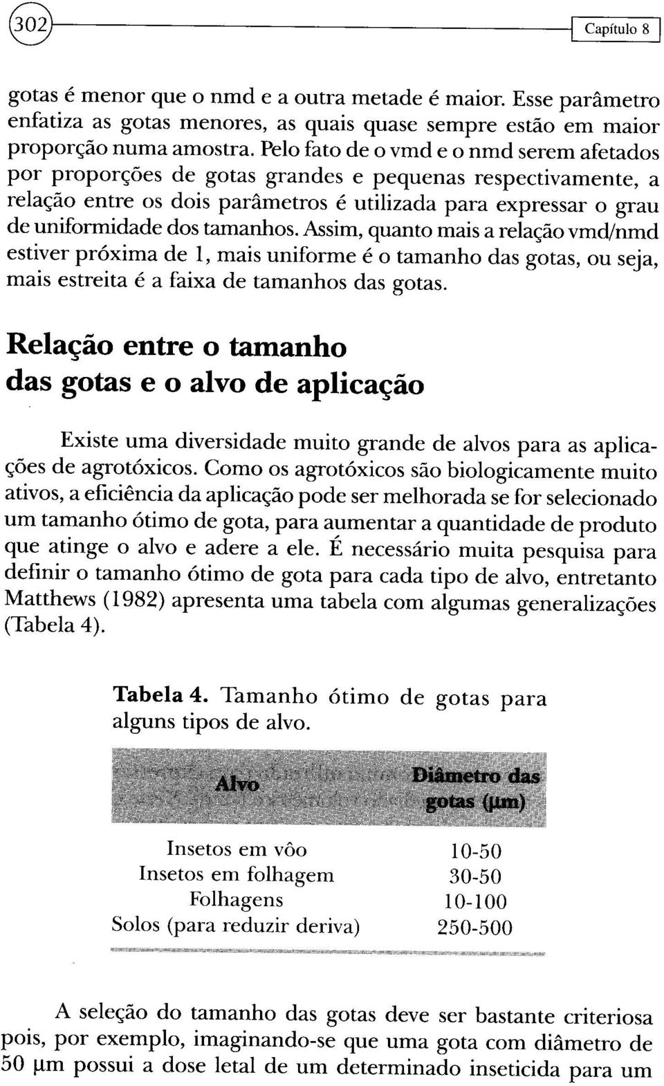 Assim, quanto mais a relação vmel/nmd estiver próxima de 1, mais uniforme é o tamanho das gotas, ou seja, mais estreita é a faixa de tamanhos das gotas.