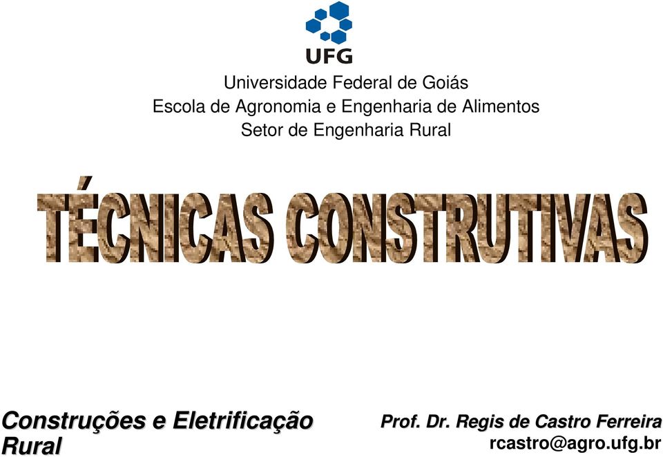 Engenharia Rural Construções e Eletrificação