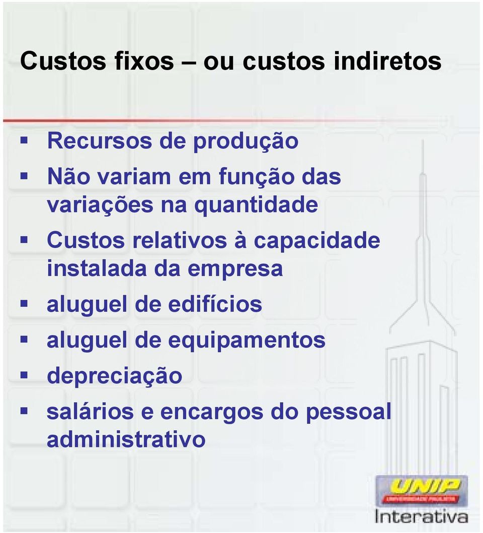 capacidade instalada da empresa aluguel de edifícios aluguel de