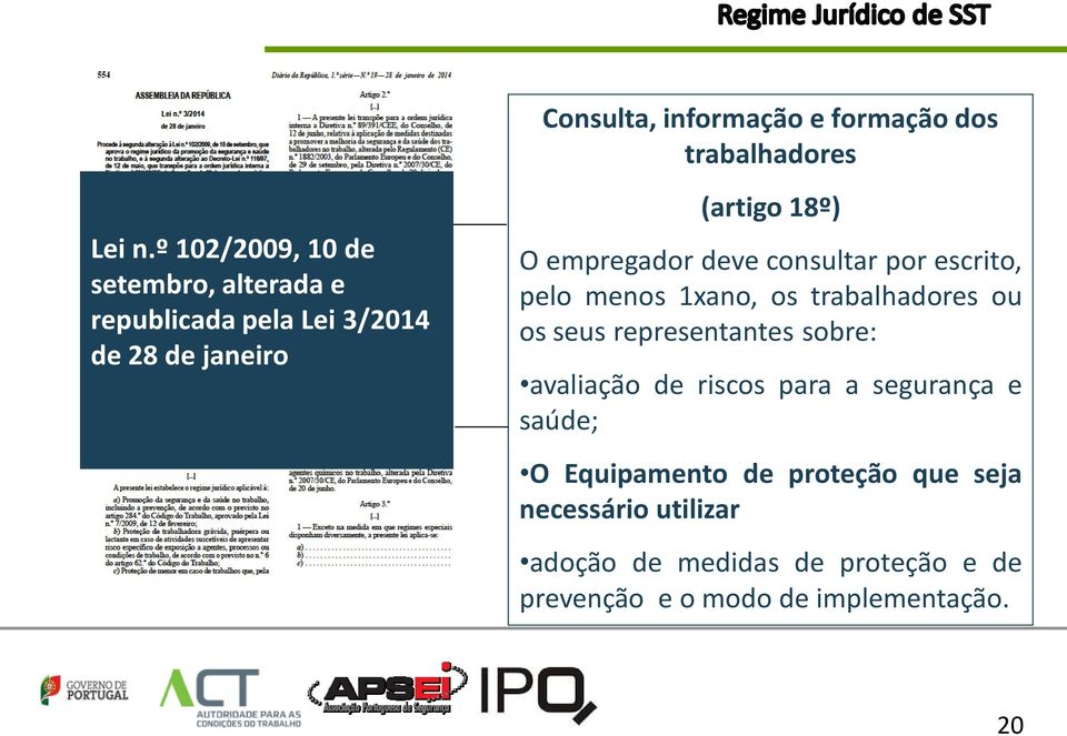 deve consultar por escrito, pelo menos 1xano, os trabalhadores ou os seus representantes sobre: avaliação de