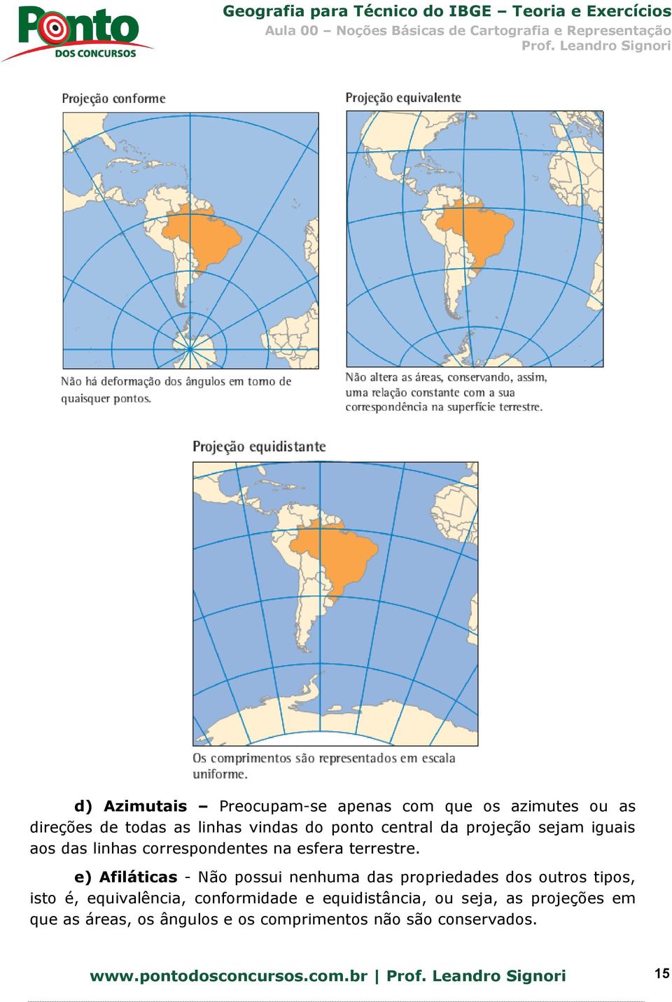 e) Afiláticas - Não possui nenhuma das propriedades dos outros tipos, isto é, equivalência, conformidade e