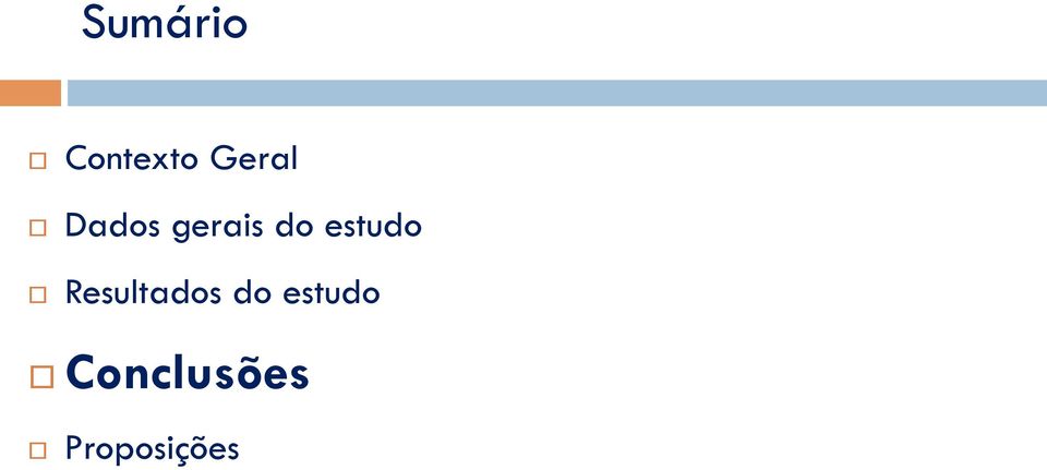 Resultados do estudo