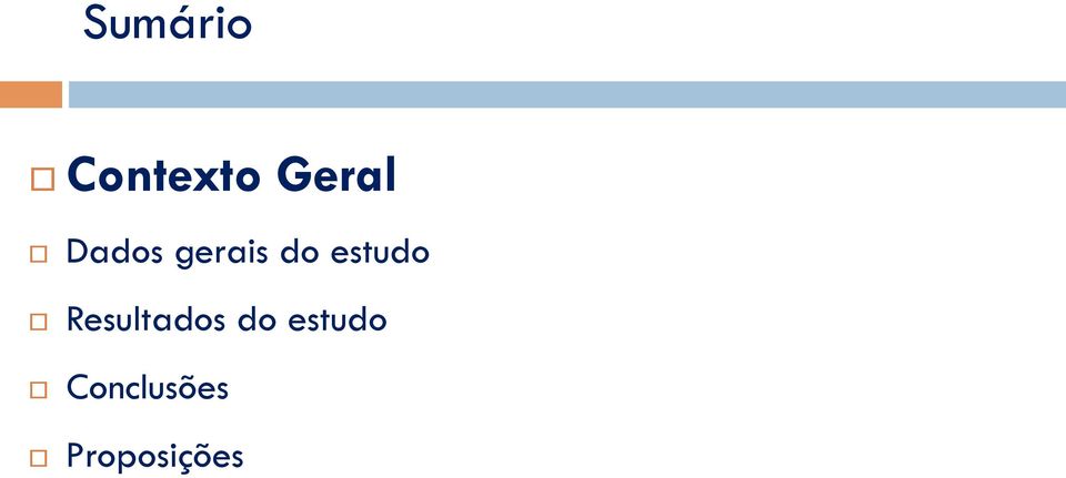 Resultados do estudo